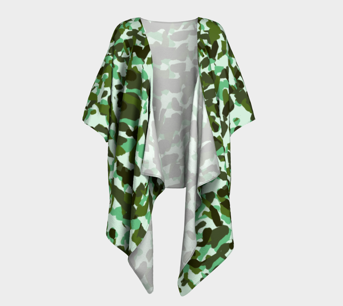 green camo draped Kimono