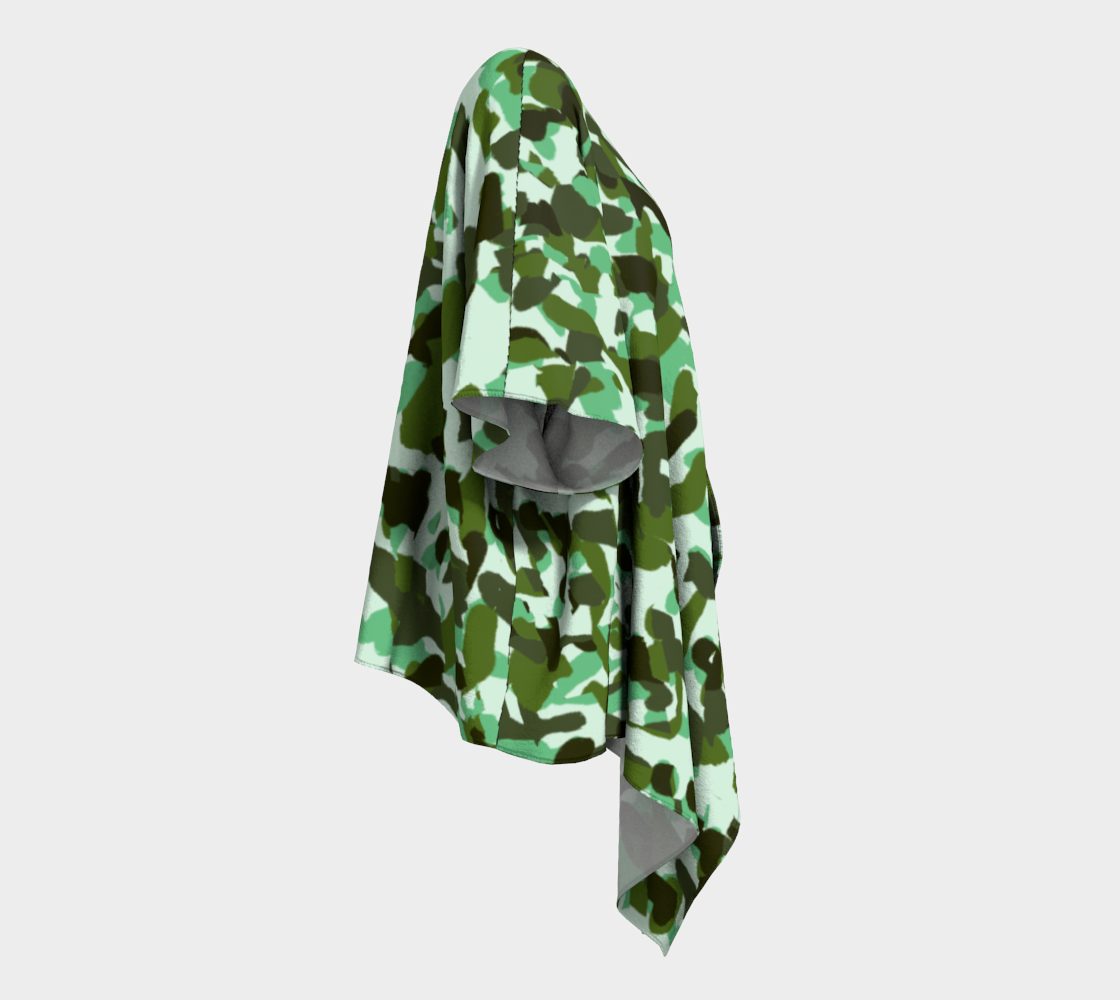 green camo draped Kimono