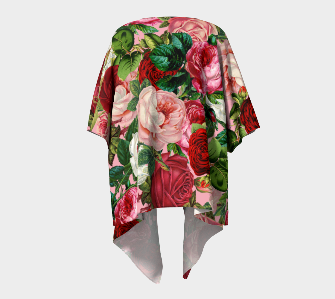 rose bushes draped Kimono