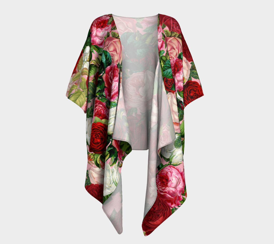 rose bushes draped Kimono