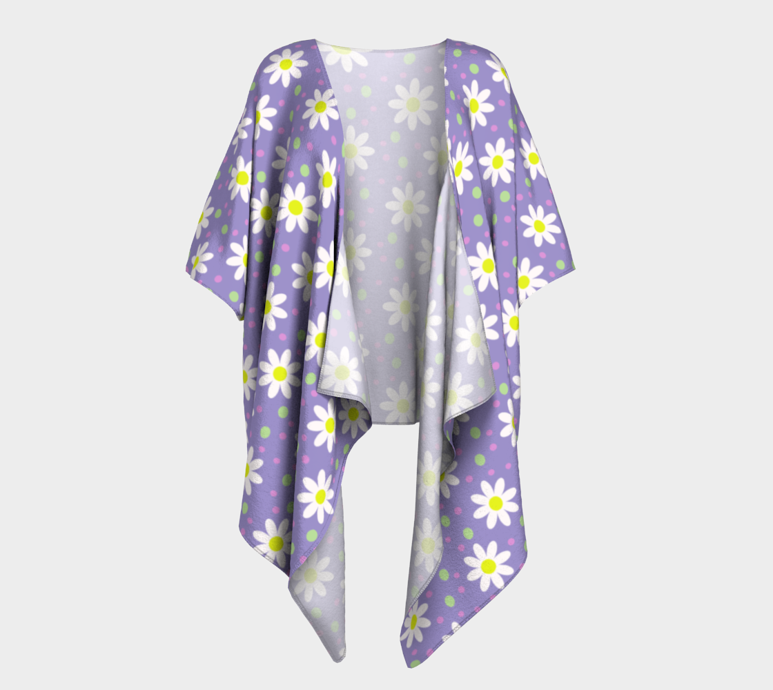 daisy dots violet draped Kimono