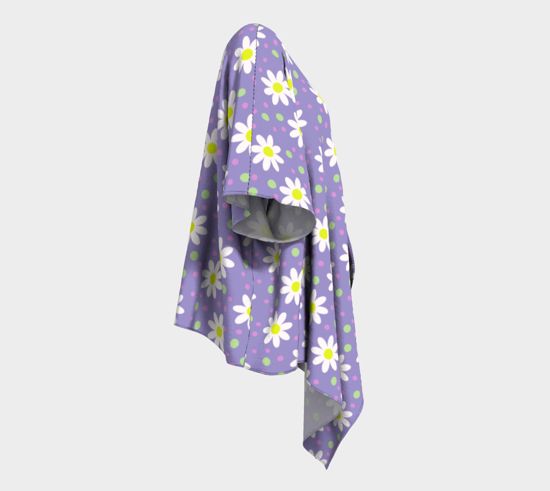 daisy dots violet draped Kimono