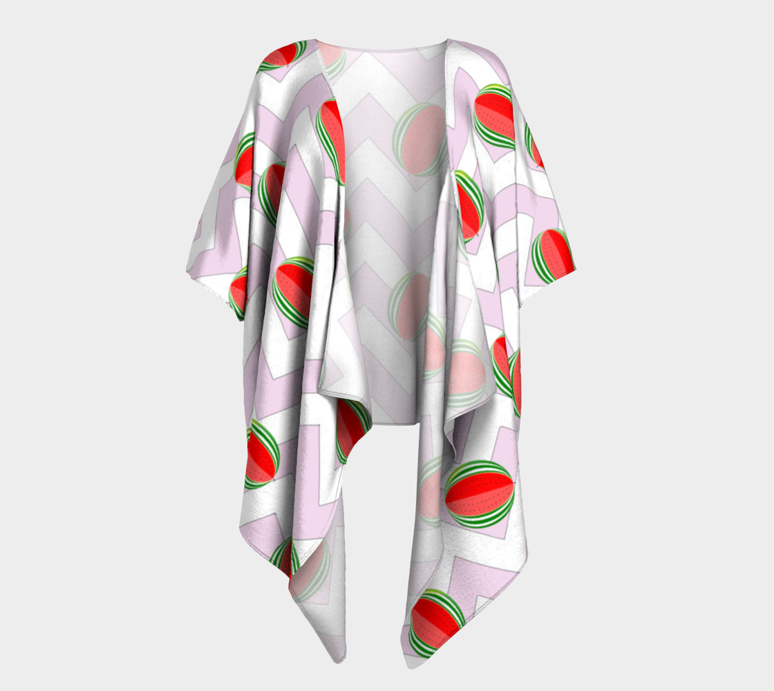 watermelon chevron draped Kimono