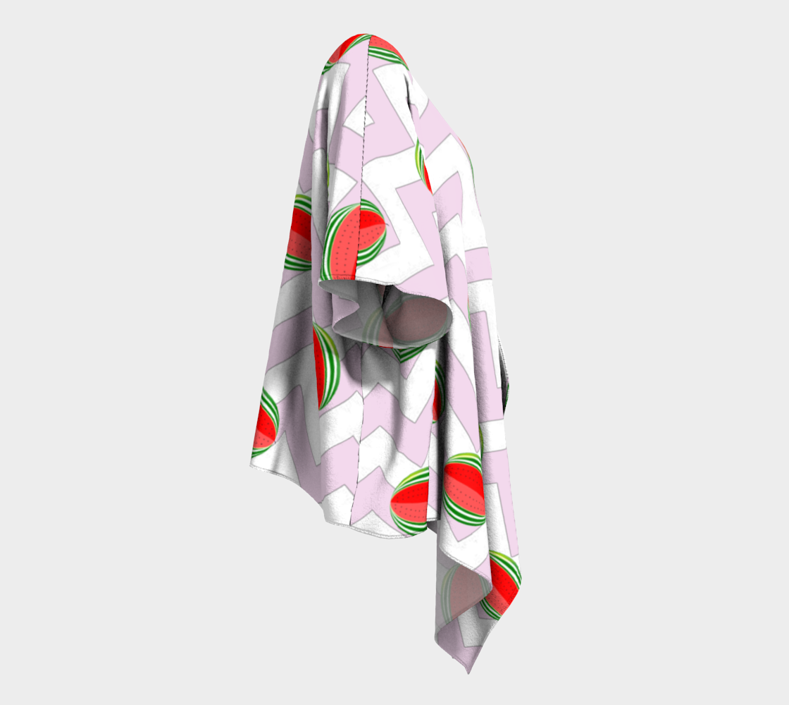 watermelon chevron draped Kimono