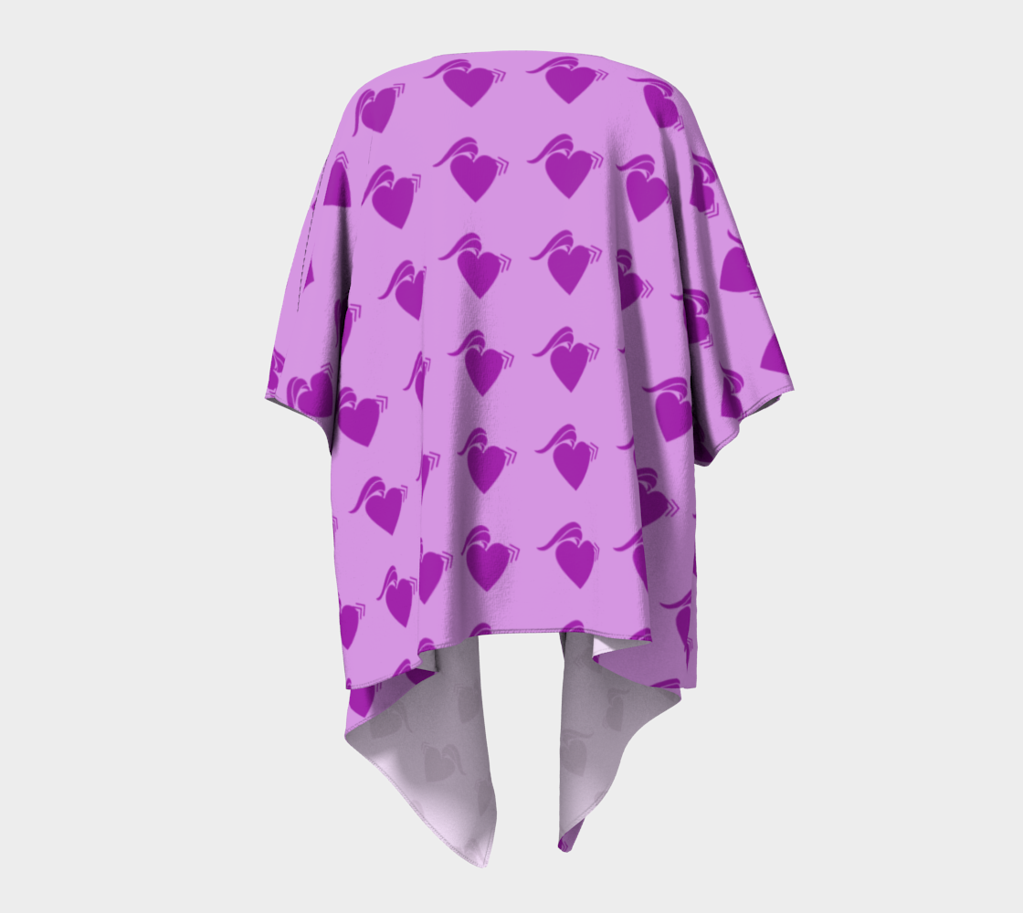 punk heart violet draped Kimono