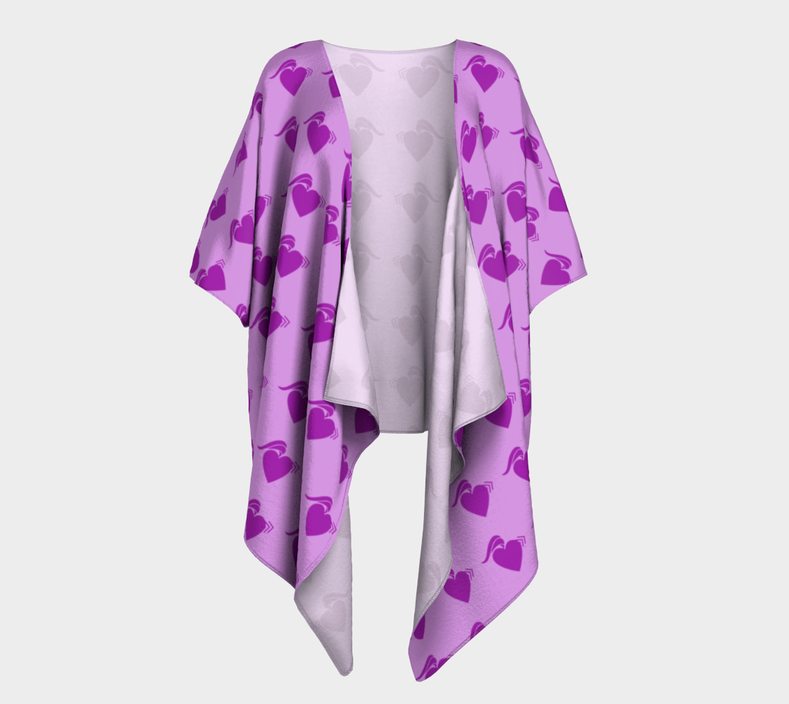 punk heart violet draped Kimono