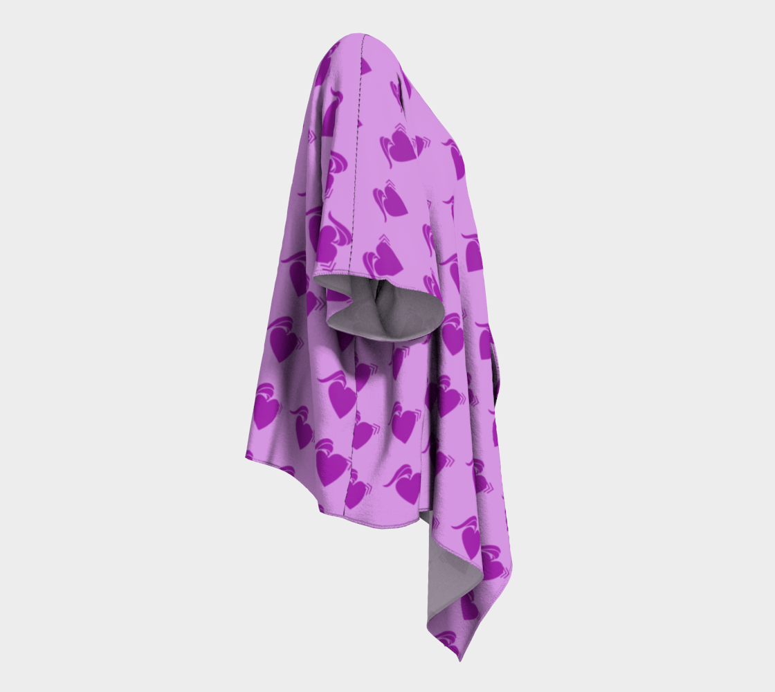 punk heart violet draped Kimono