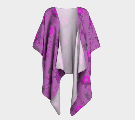 punk baby violet draped Kimono