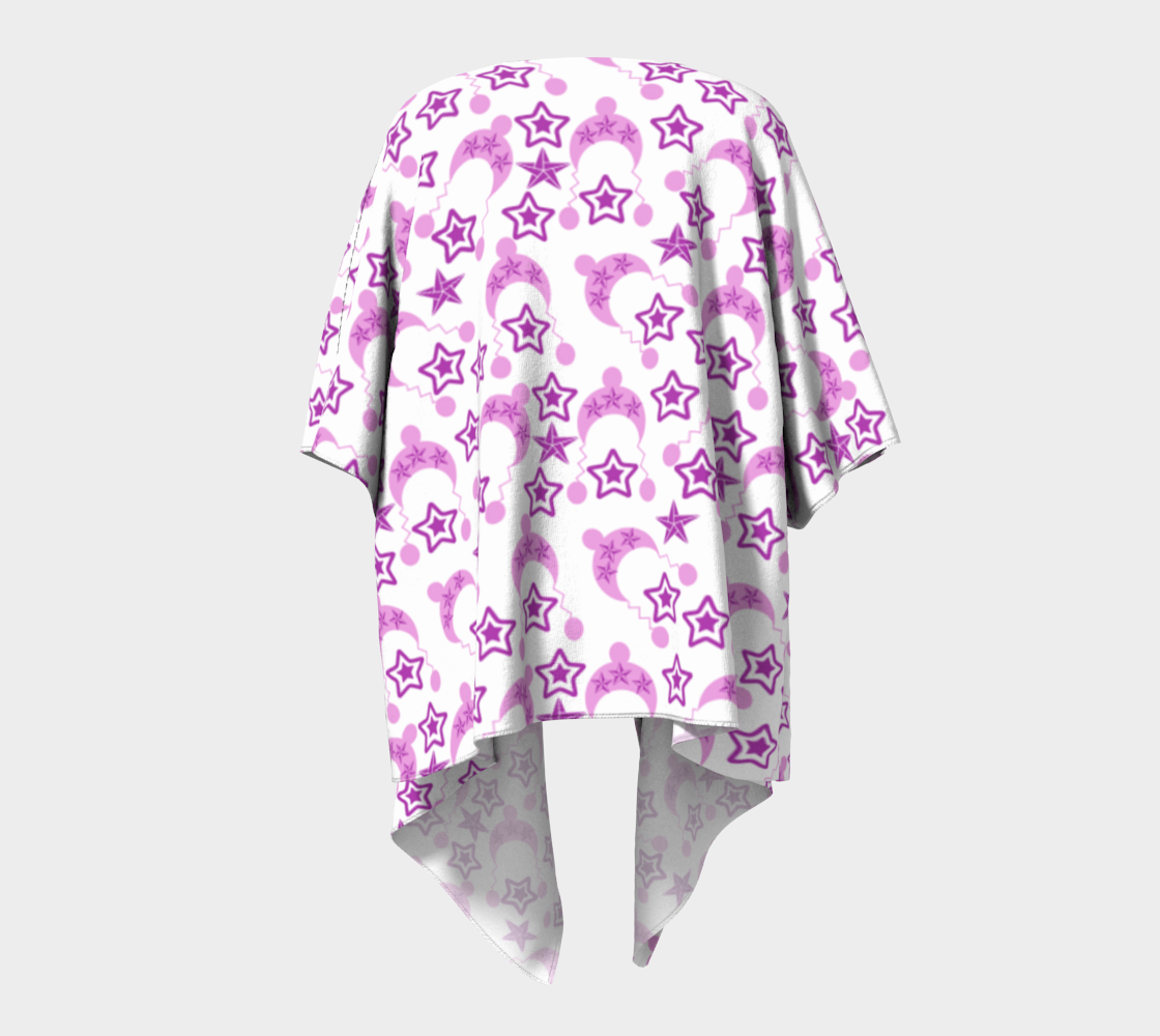 violet winter hats draped Kimono