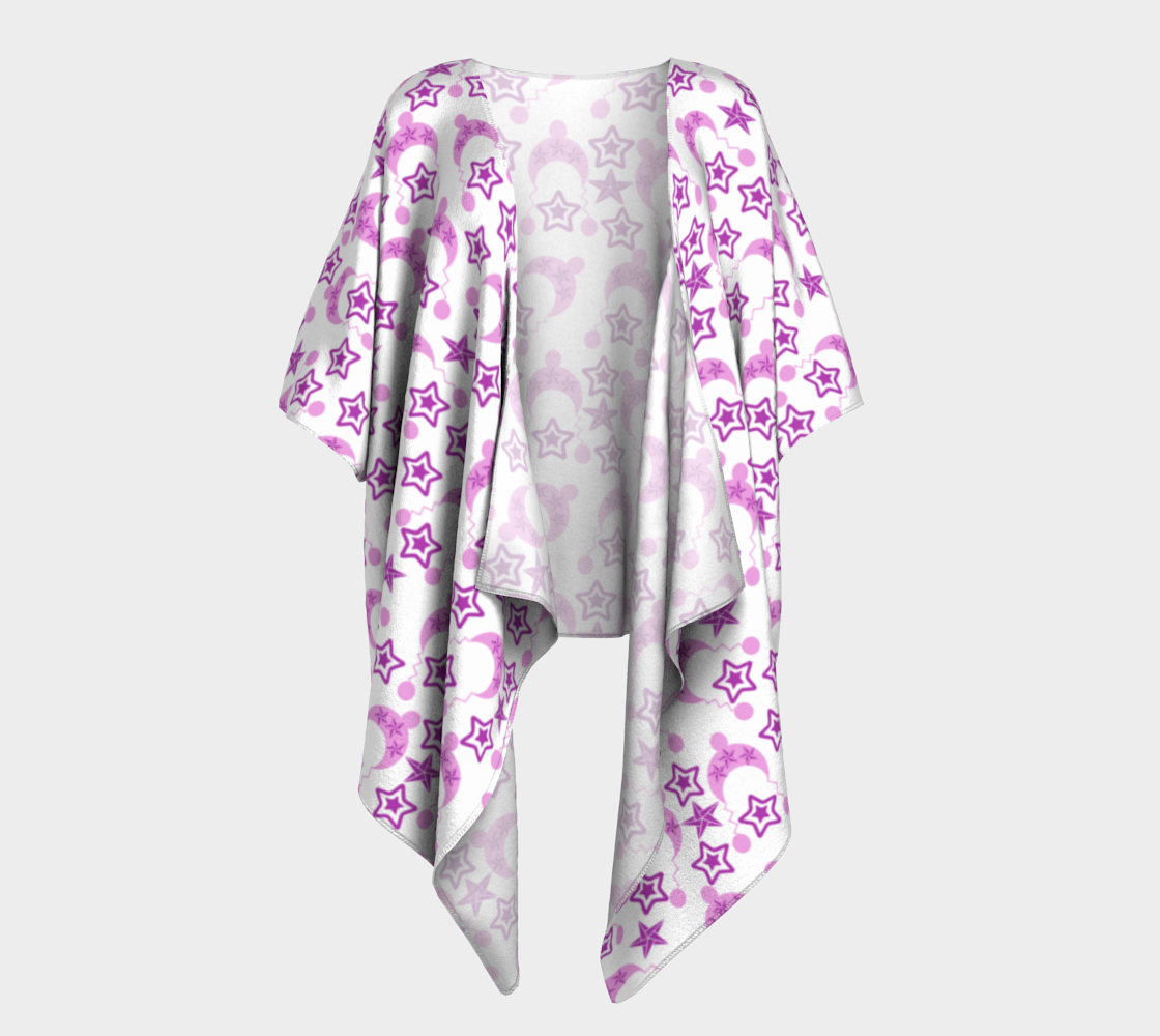 violet winter hats draped Kimono