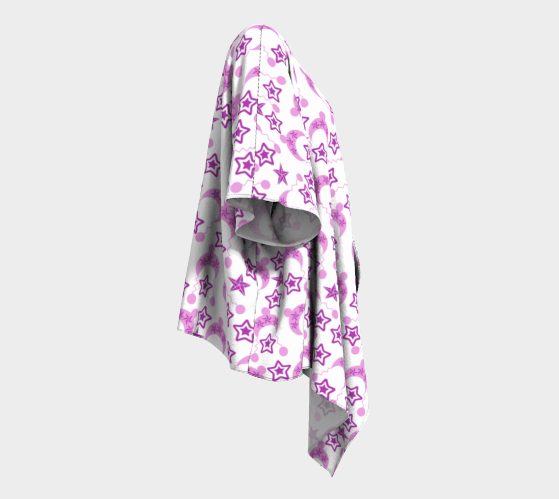 violet winter hats draped Kimono