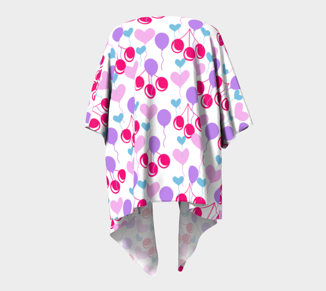 pastel cherries draped Kimono