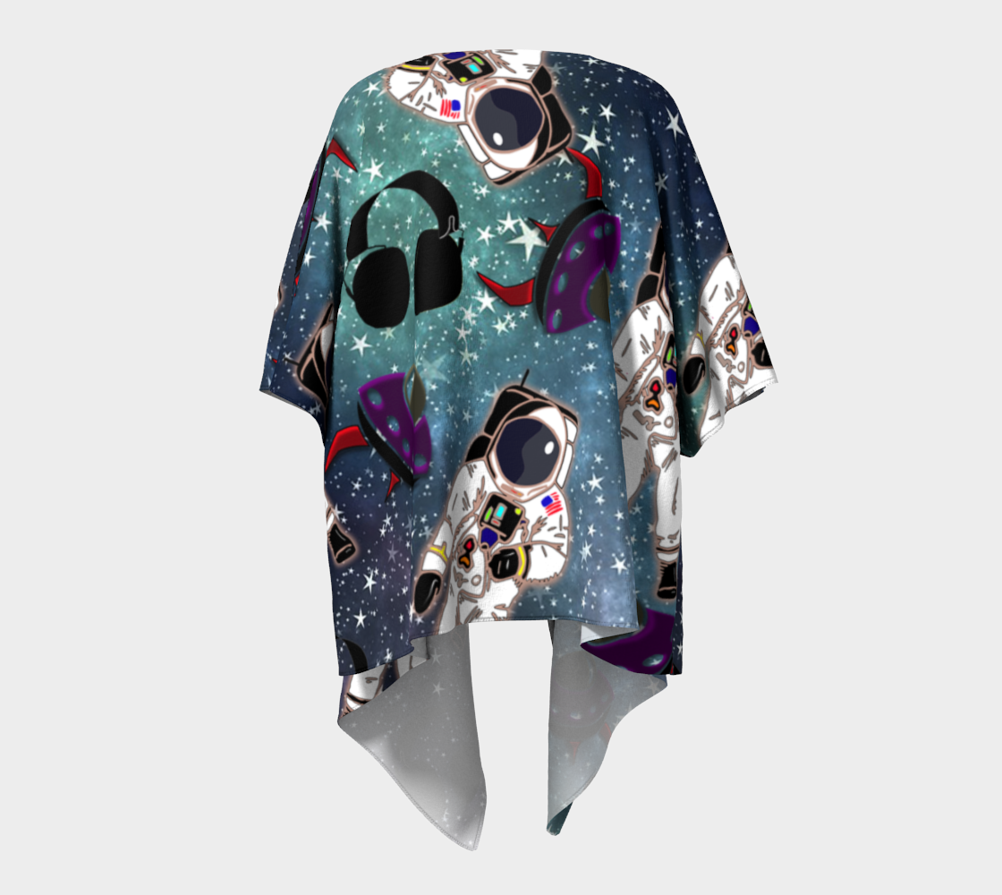 astronaut space galaxy draped Kimono