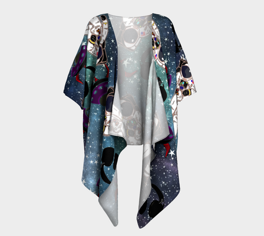 astronaut space galaxy draped Kimono