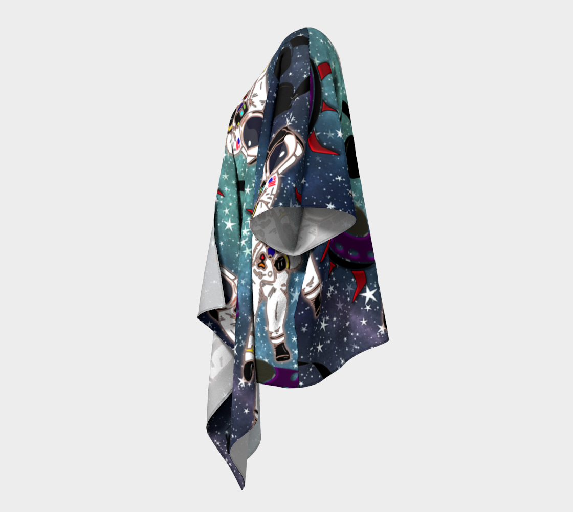 astronaut space galaxy draped Kimono