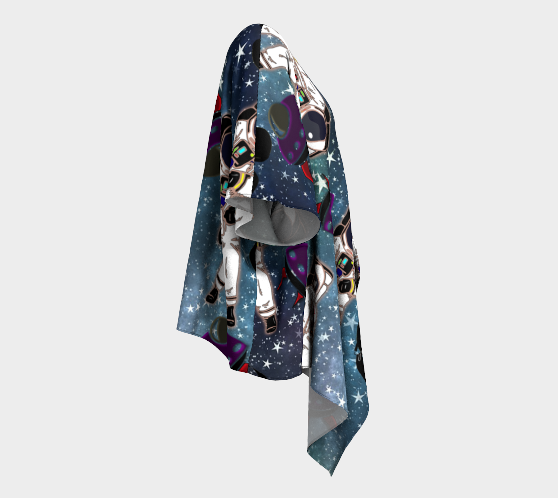 astronaut space galaxy draped Kimono