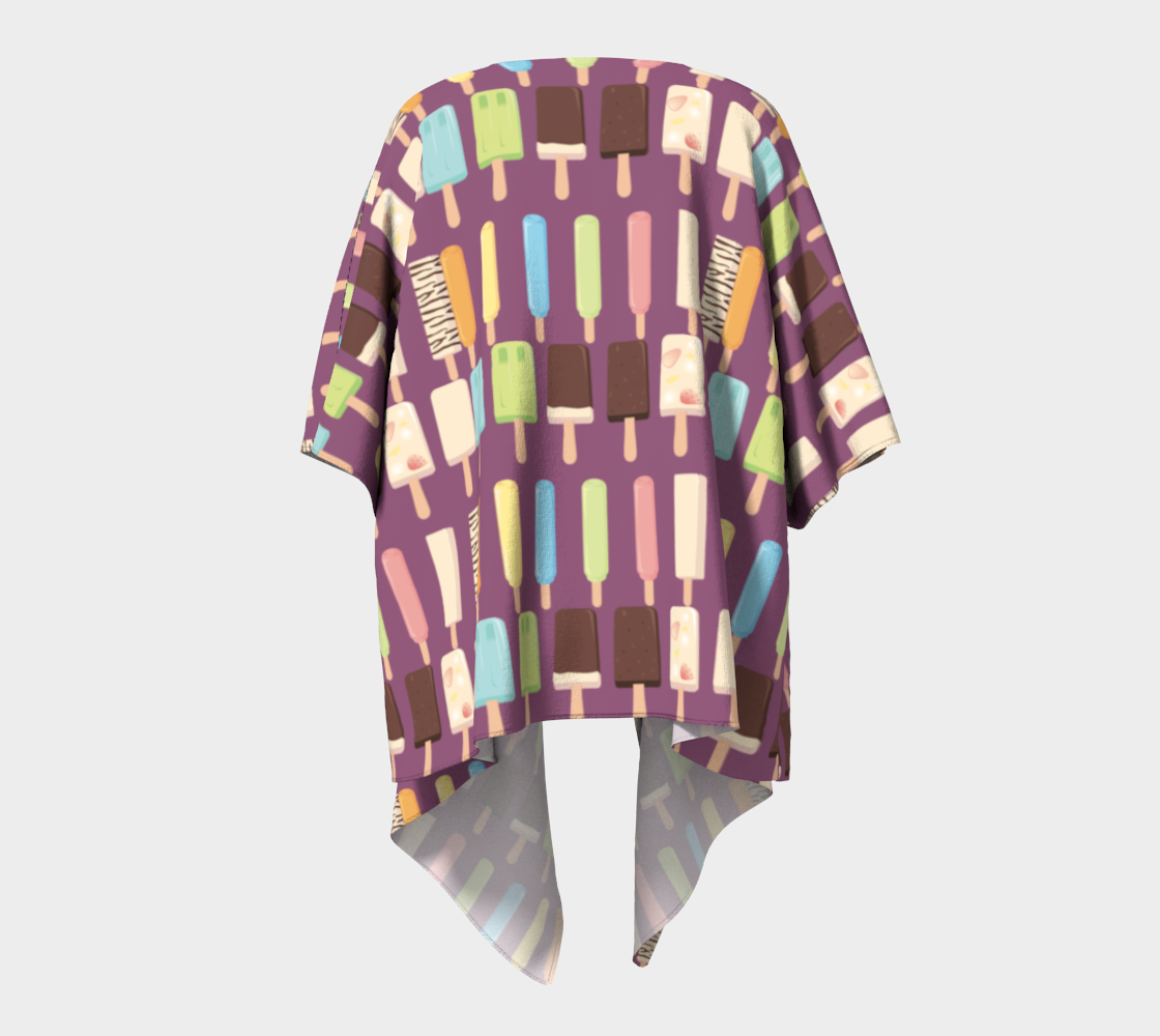 candy popsicles purple draped Kimono