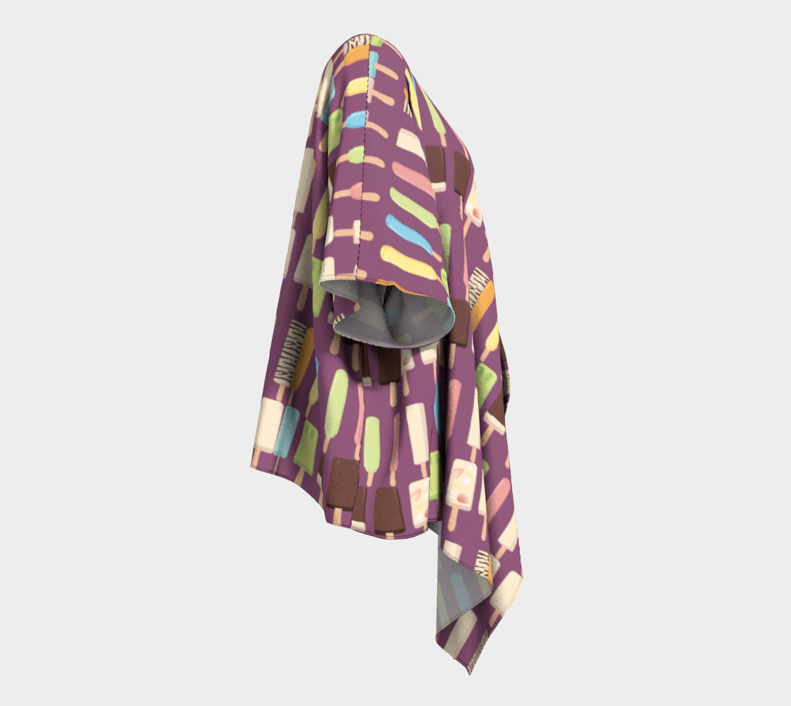 candy popsicles purple draped Kimono