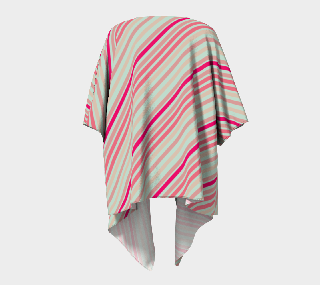 candy diagonal lines draped Kimono