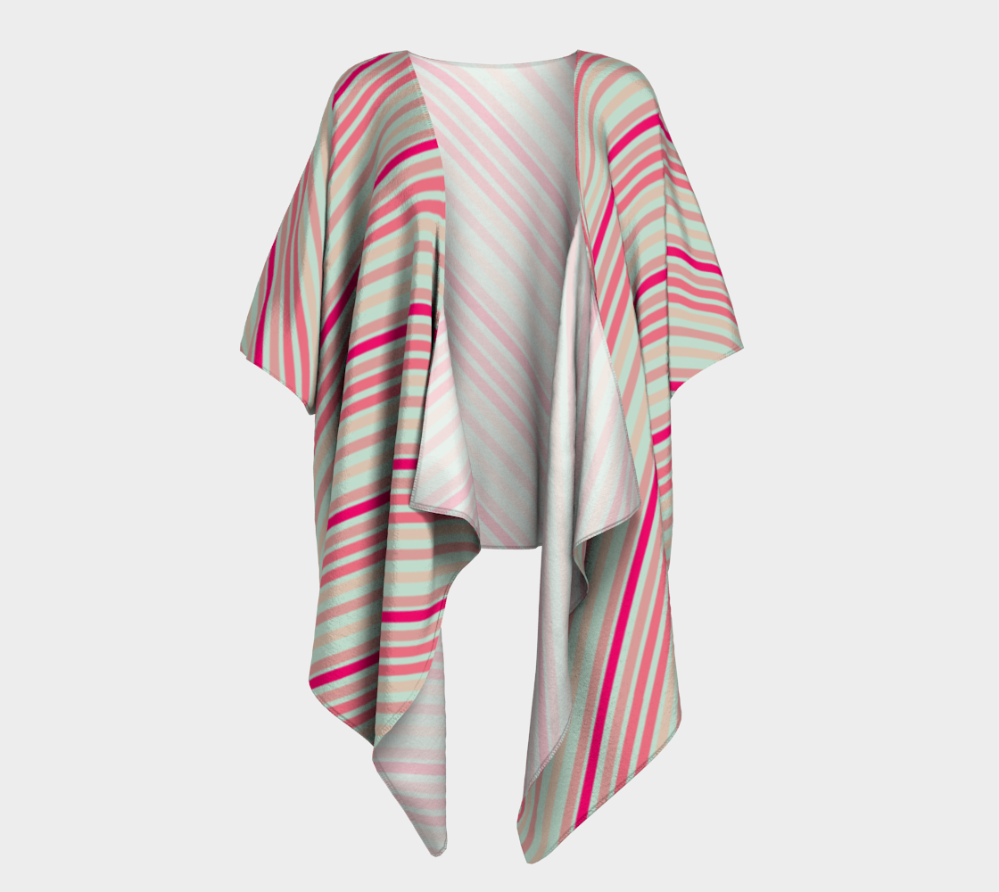 candy diagonal lines draped Kimono