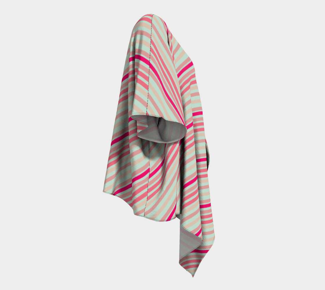 candy diagonal lines draped Kimono