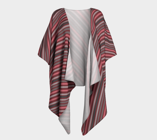 brownish diagonal lines draped Kimono