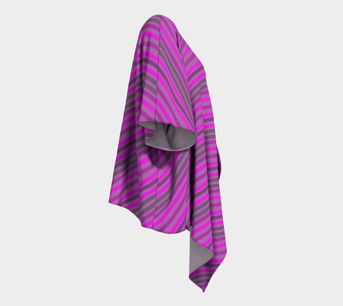 pink violet diagonal lines draped Kimono