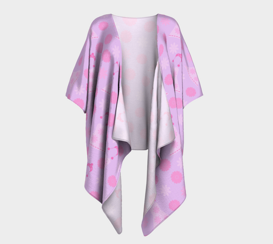 lilac dress draped Kimono