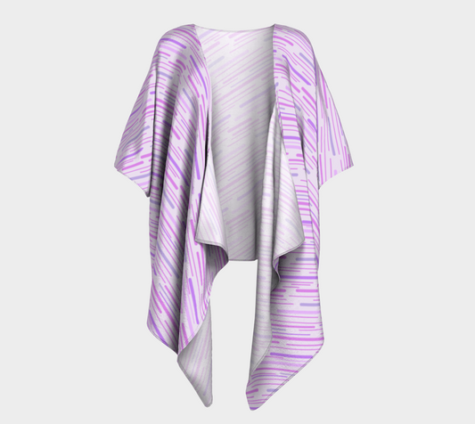 silly stripes lilac draped Kimono