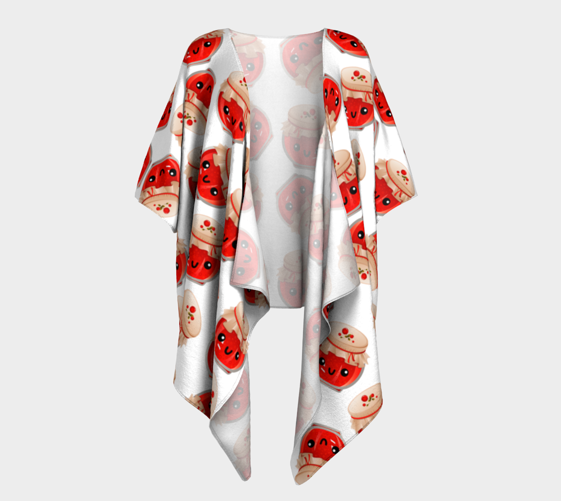 kawaii jam jar pattern draped Kimono