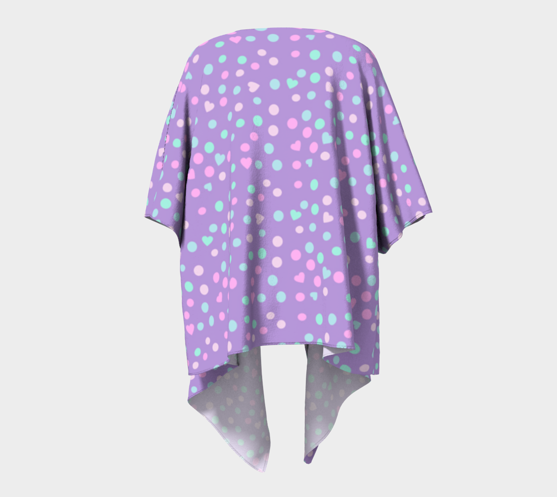 heart drops draped Kimono