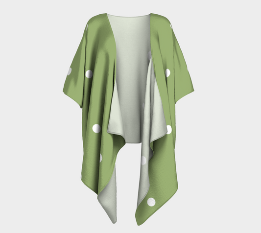 olive dots draped Kimono