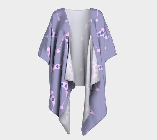 pink hat draped Kimono