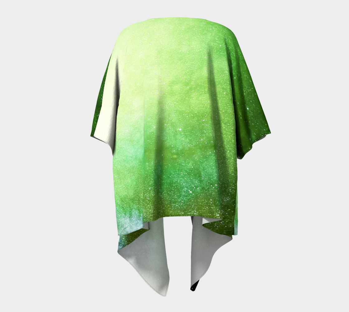 galaxy green draped Kimono