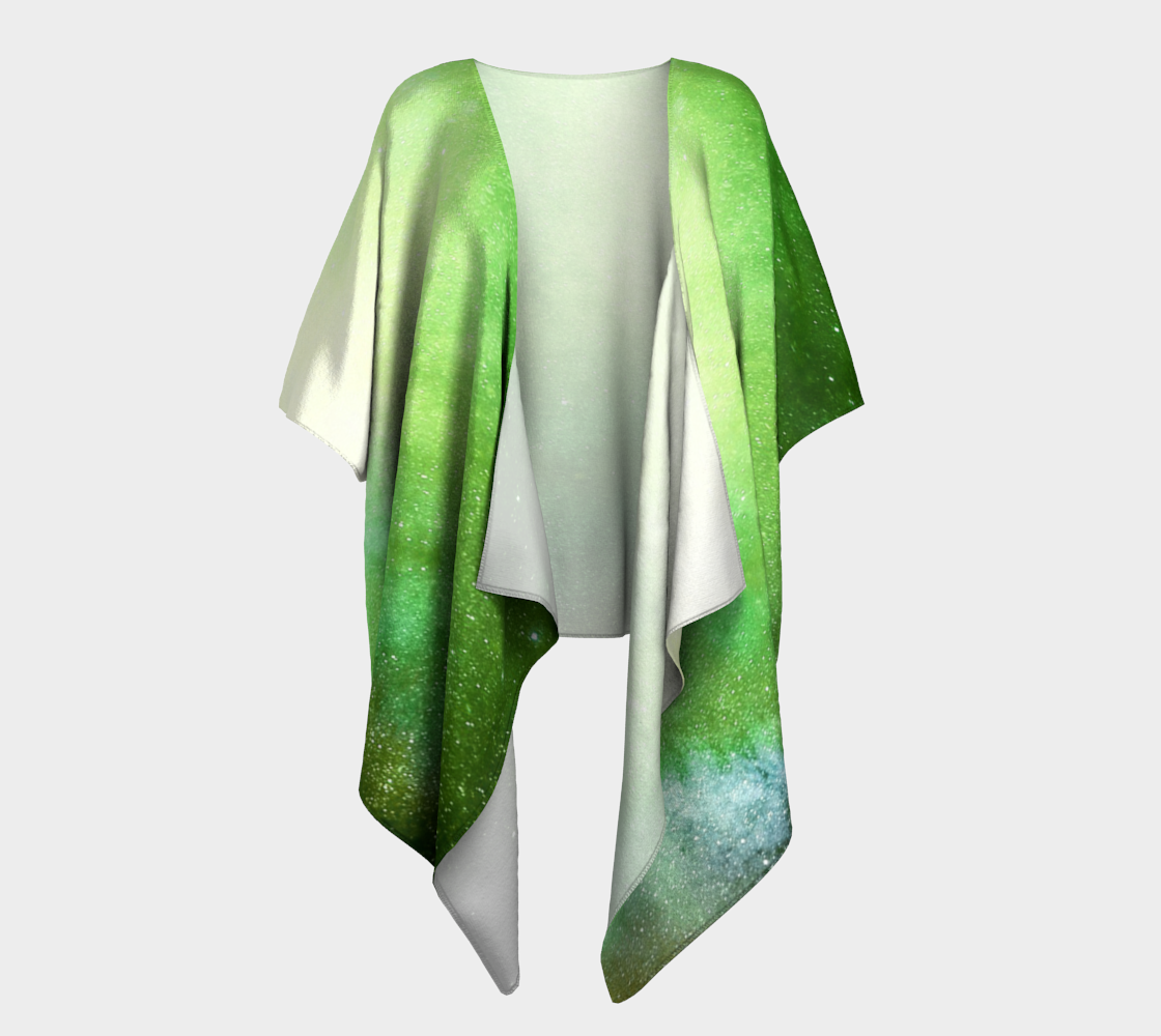 galaxy green draped Kimono