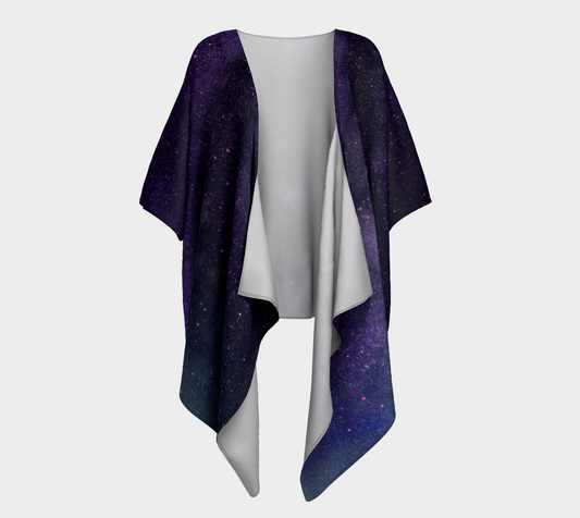 galaxy sky purple draped Kimono