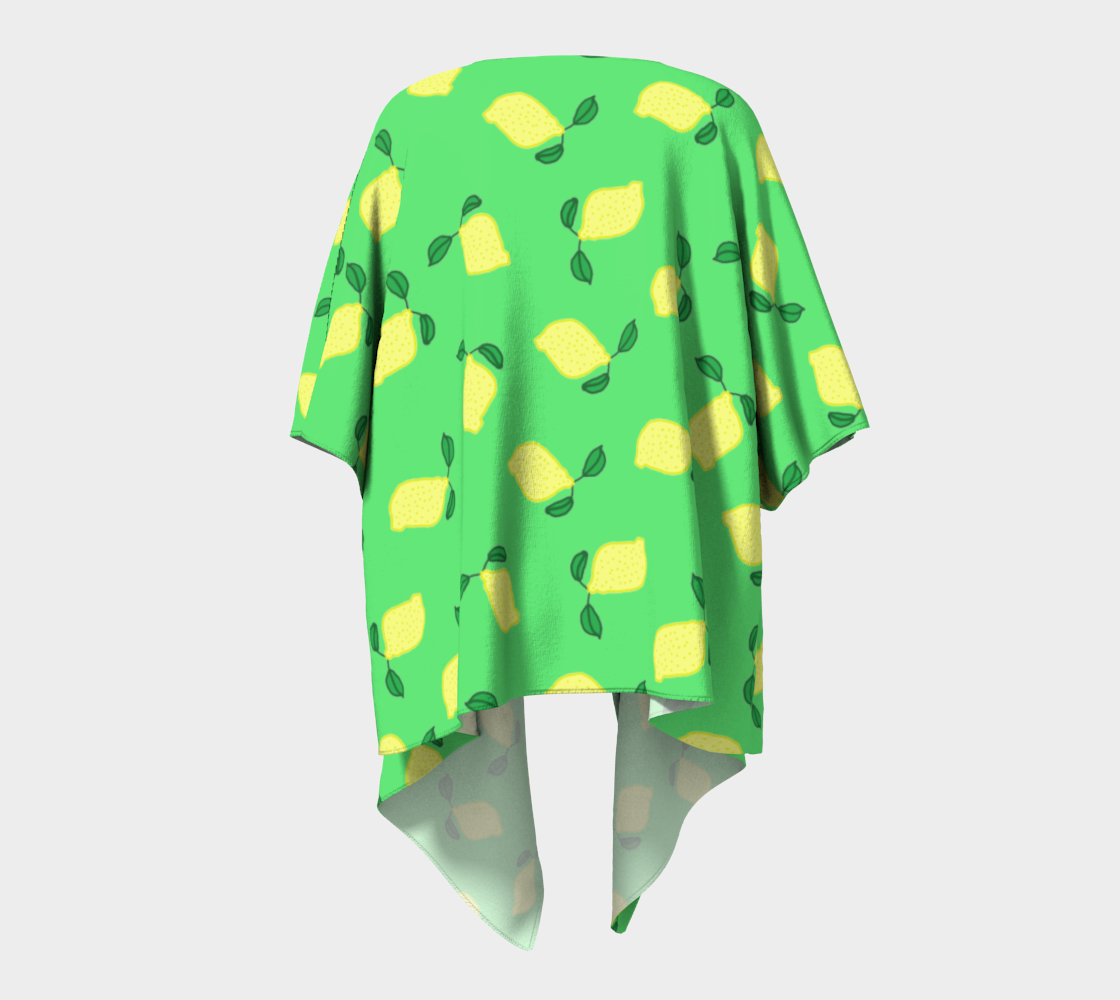 lemons green draped Kimono