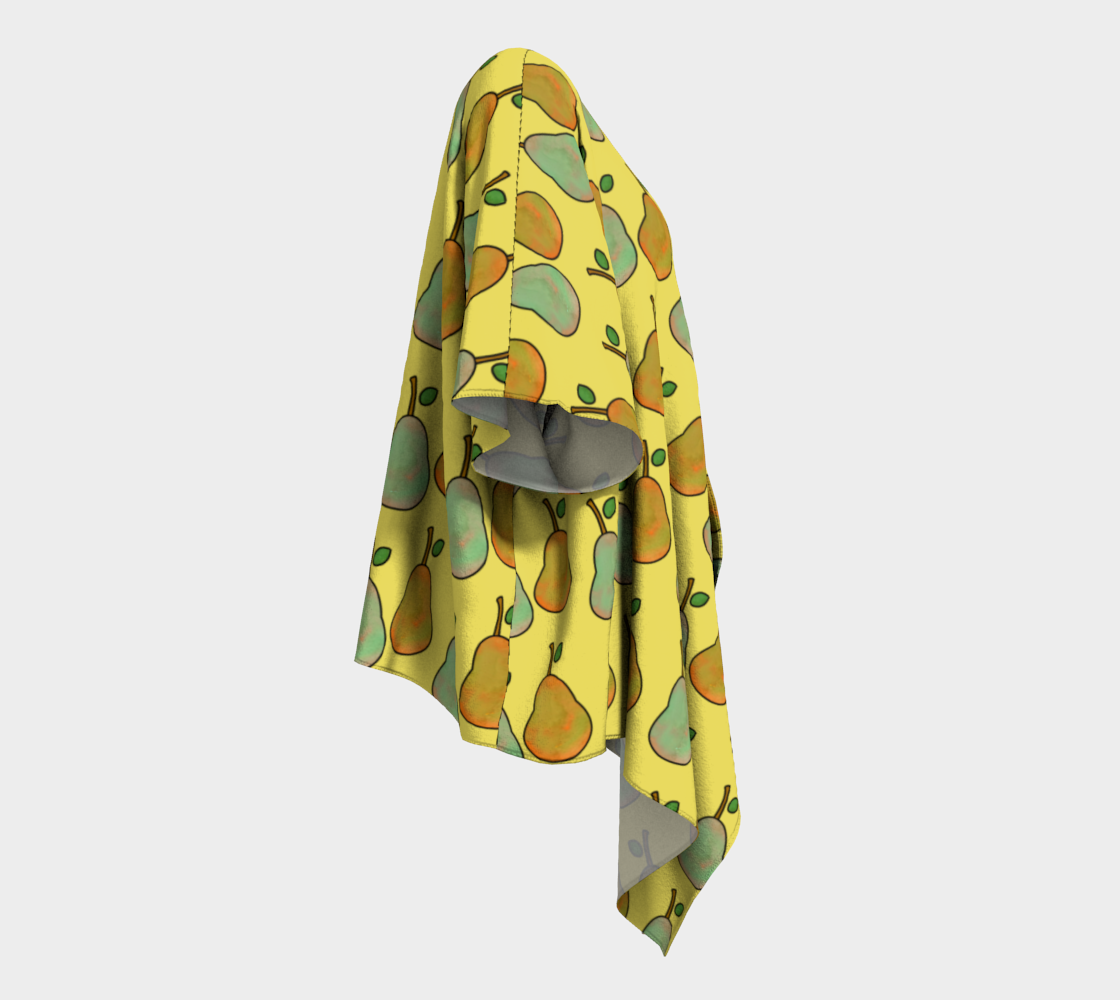 pears yellow draped Kimono