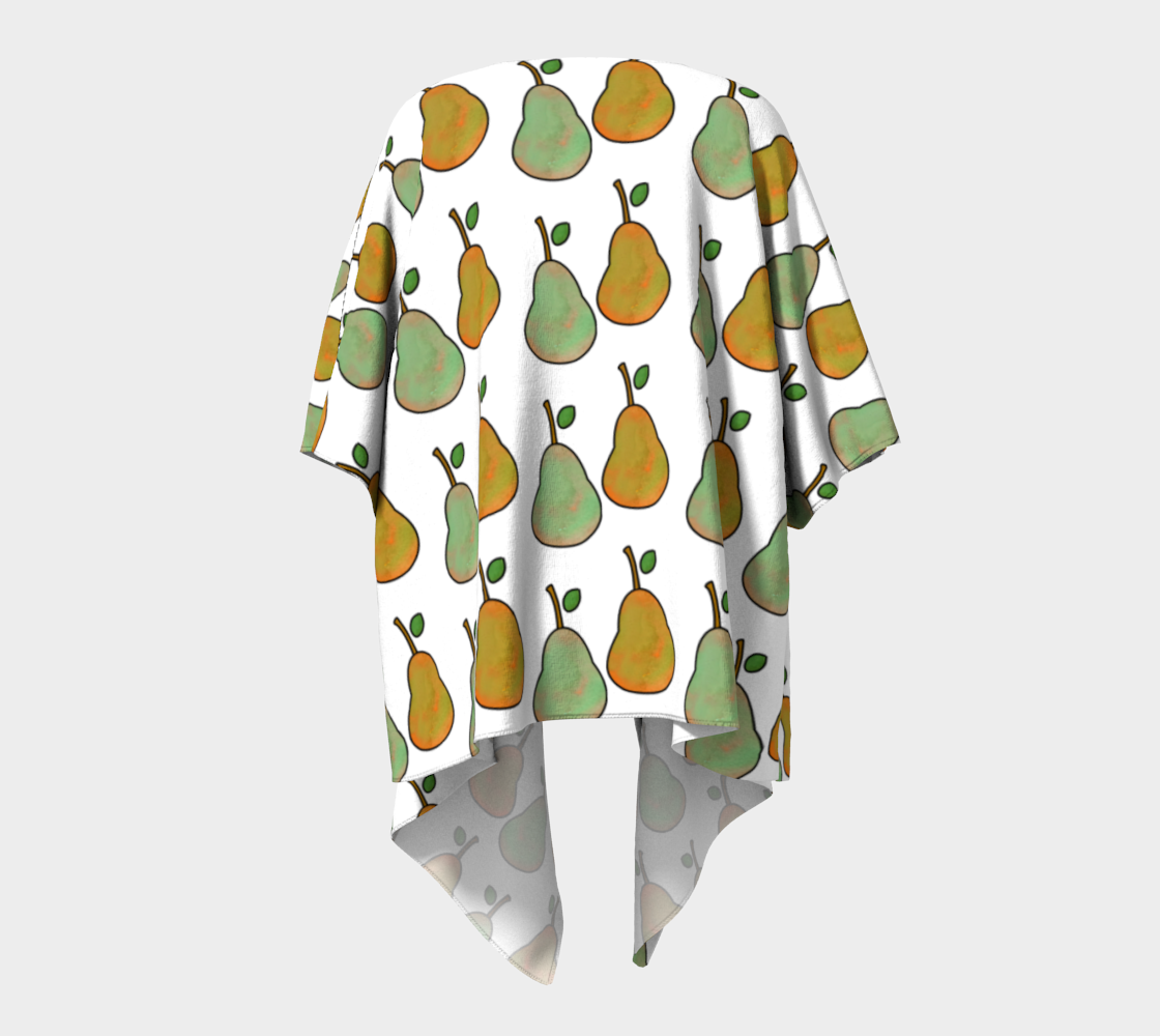 pears white draped Kimono