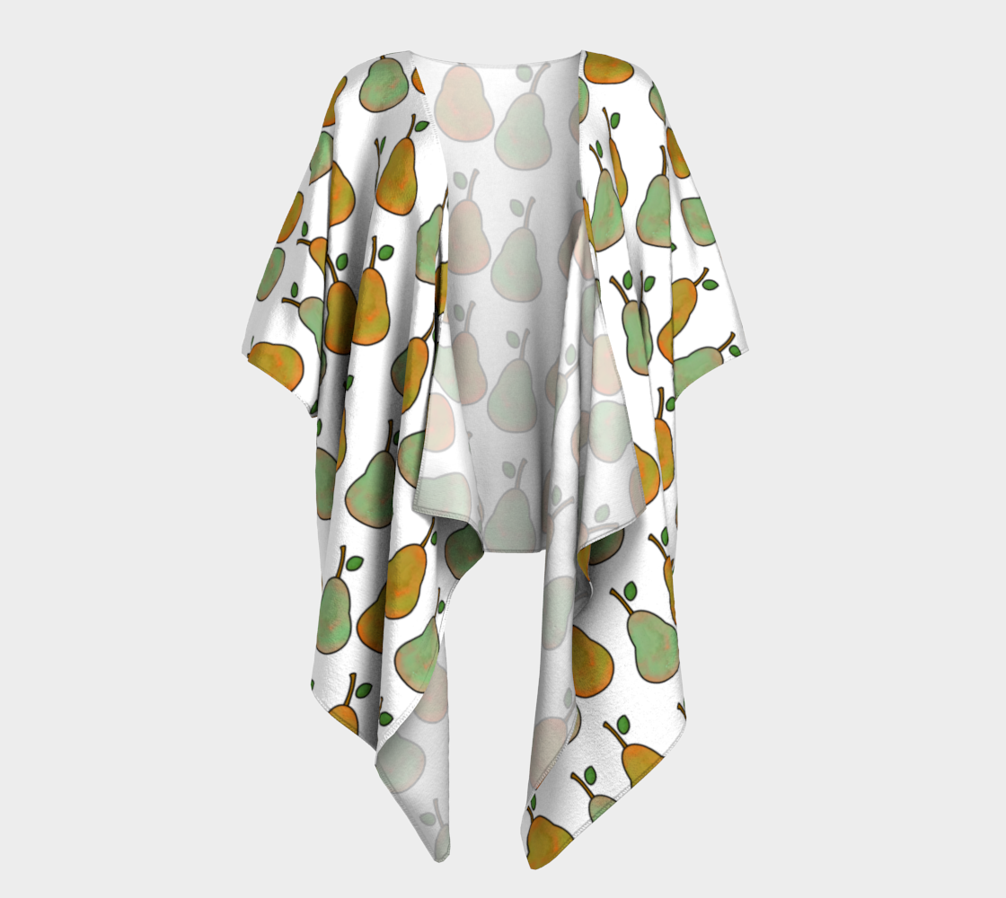 pears white draped Kimono