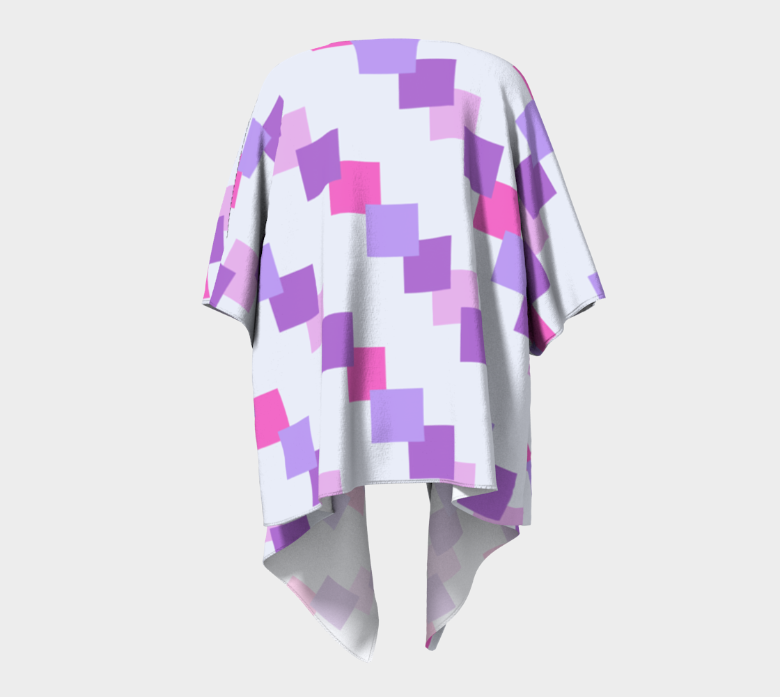 geometric squares draped Kimono