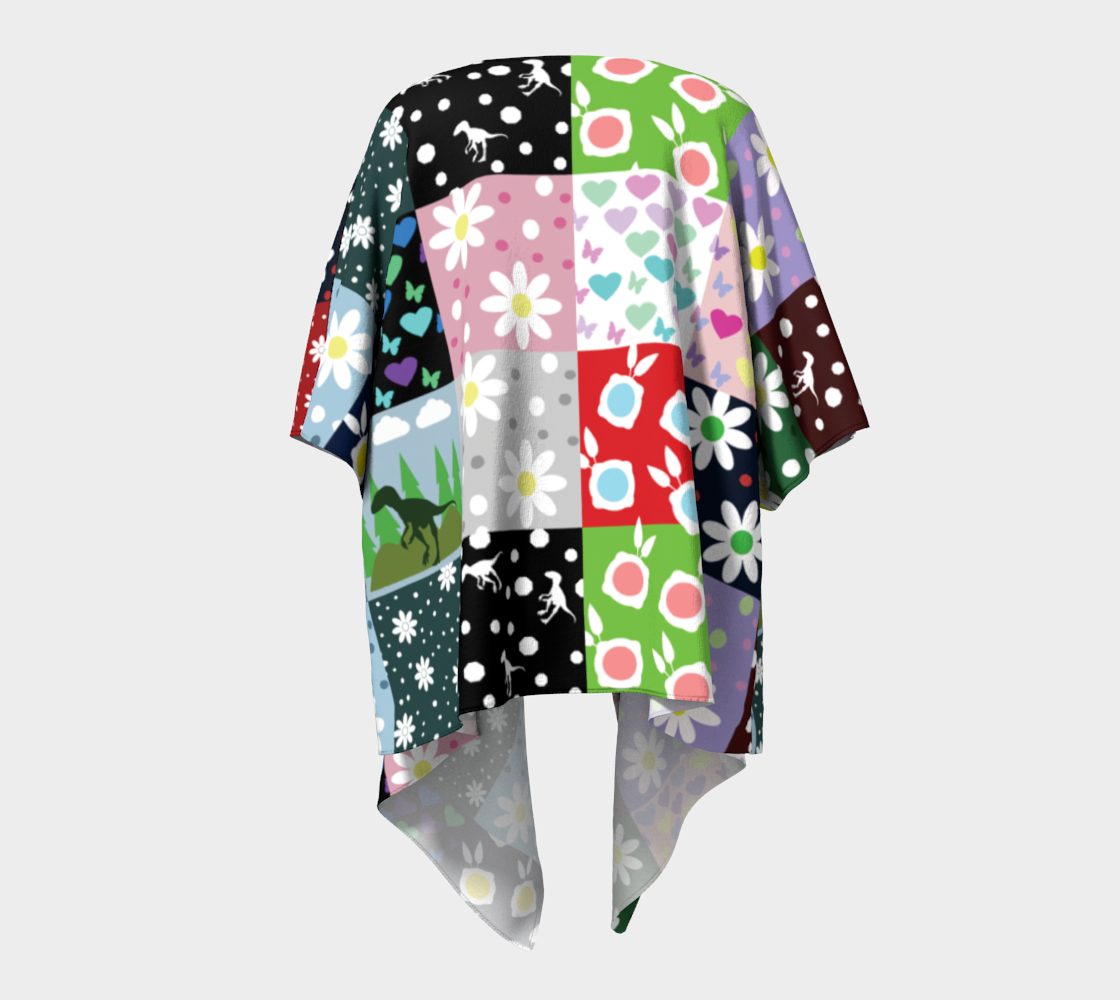 dino quilt draped Kimono