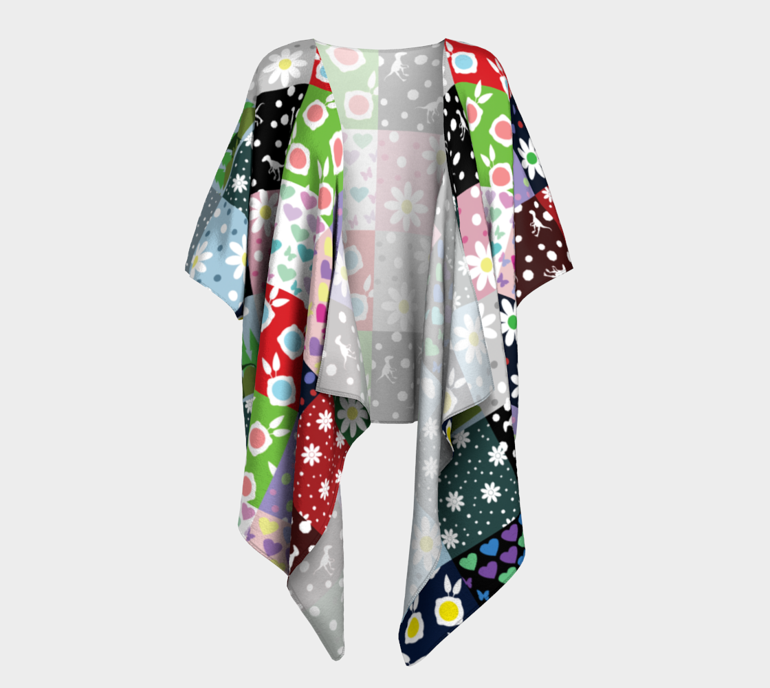 dino quilt draped Kimono