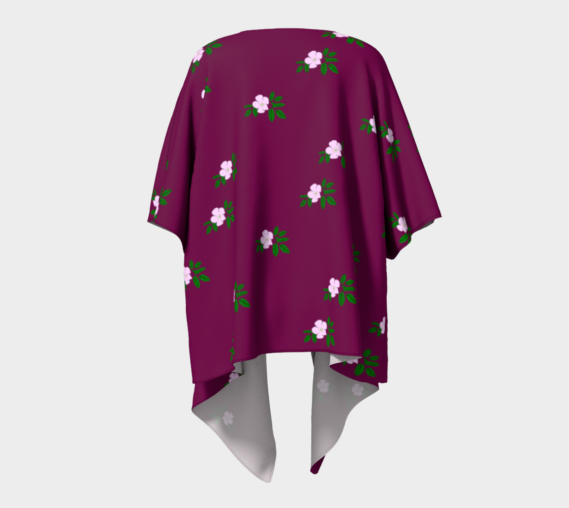 pink flowers magenta big draped Kimono