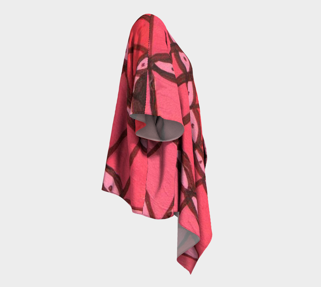 red fan draped Kimono