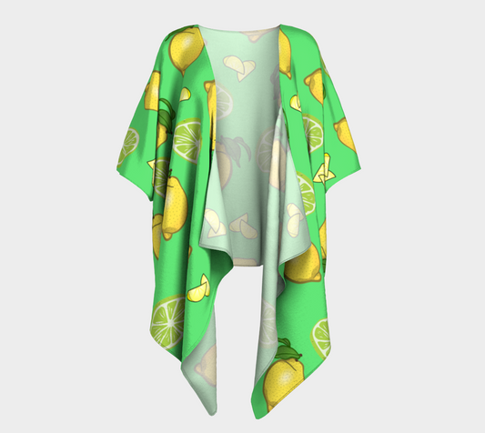 lemons and limes draped Kimono