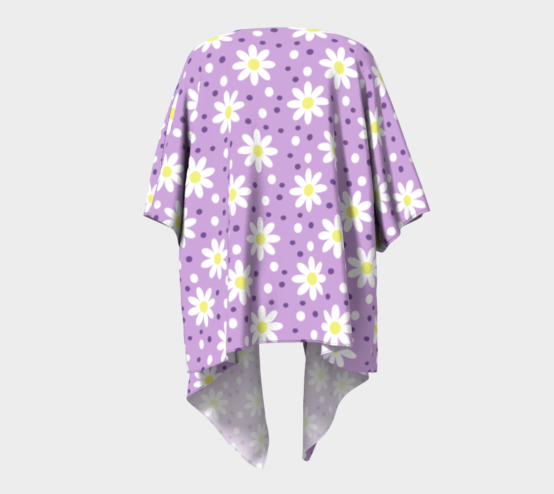 daisy dots lilac draped Kimono