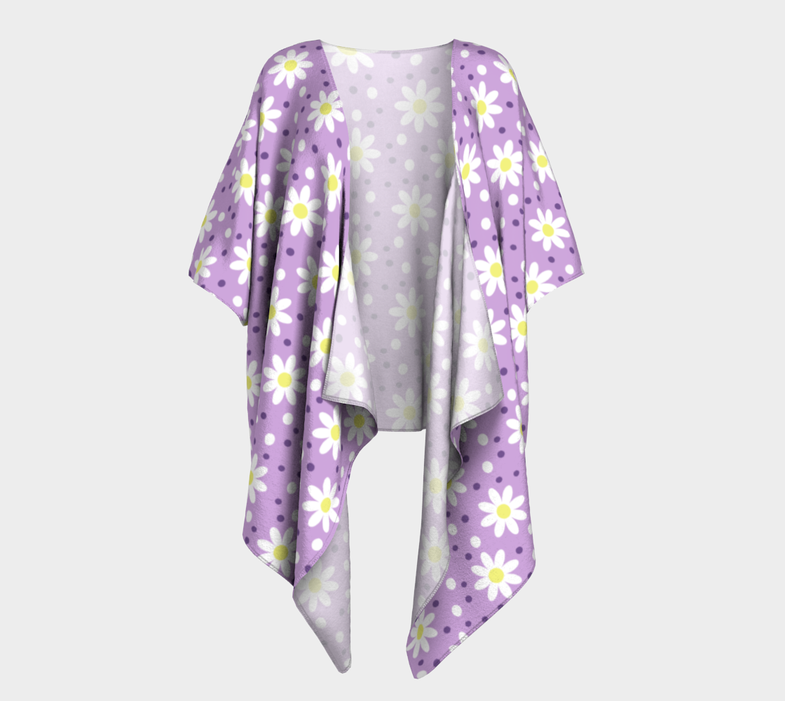 daisy dots lilac draped Kimono