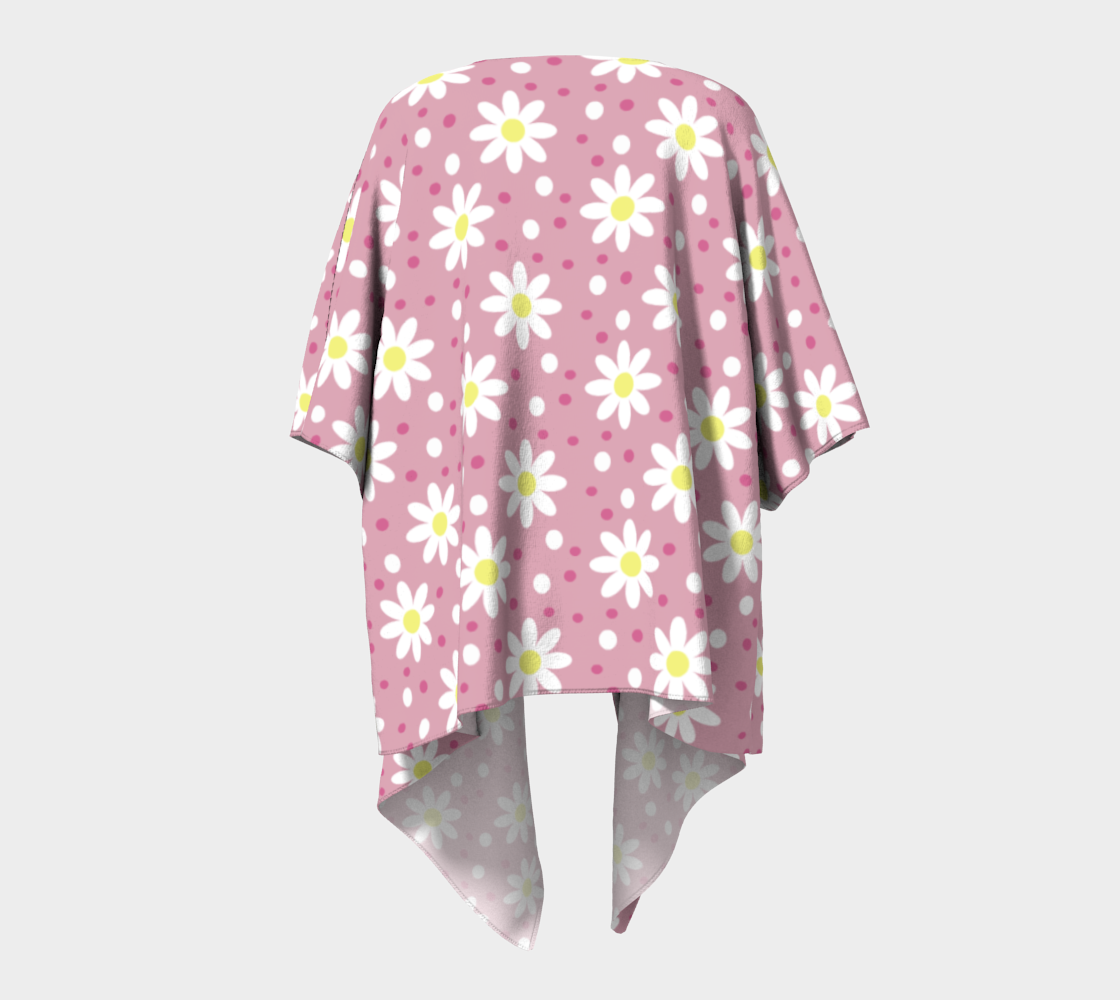 daisy dots pink draped Kimono