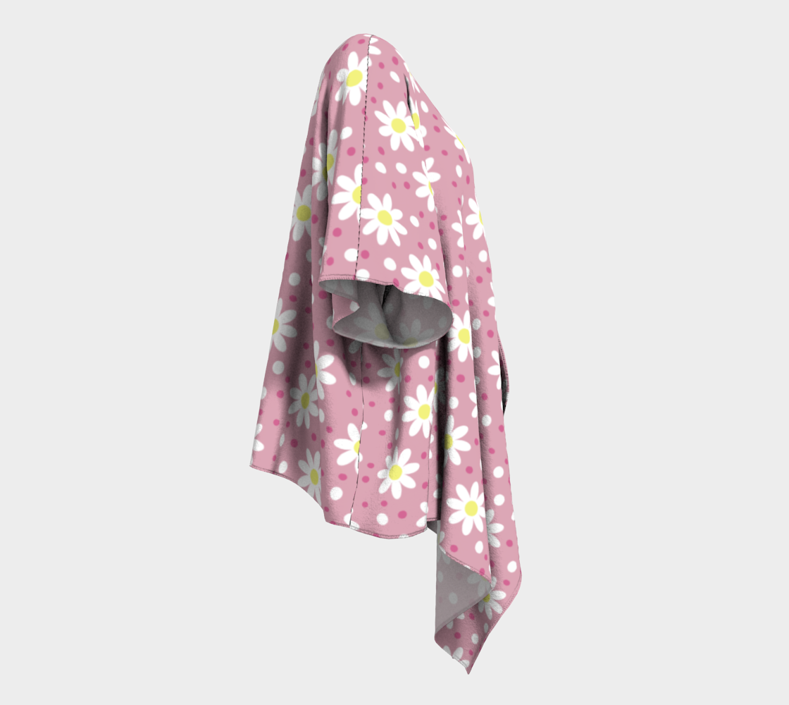 daisy dots pink draped Kimono